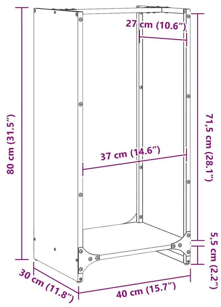 ΡΑΦΙΕΡΑ ΚΑΥΣΟΞΥΛΩΝ 40X30X80 ΕΚ. ΑΠΟ ΑΝΟΞΕΙΔΩΤΟ ΑΤΣΑΛΙ 864235