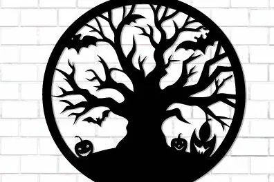 Intra απο ξύλο plywood  Χρώμα wenge 3mm-4mm πάχος - Halloween Decor Wall Δίασταση 15x15 cm INTRAFABR-28107936