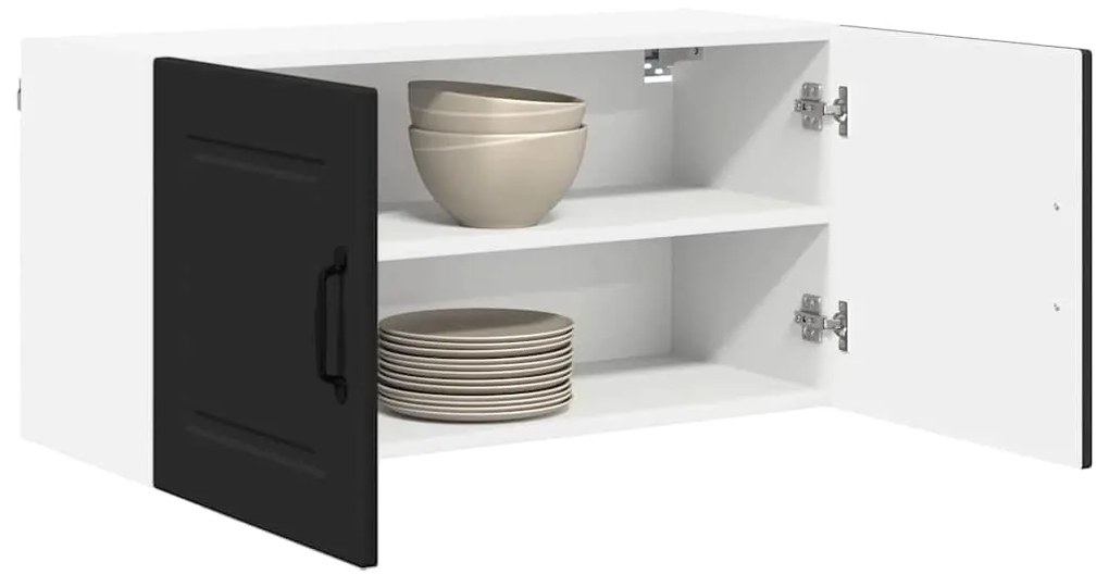 vidaXL Ντουλάπα Κουζίνας Μαύρο 80 x 31 x 40 εκ Επεξεργασμένο ξύλο