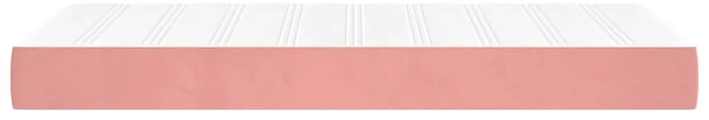 vidaXL Στρώμα με Pocket Springs Ροζ 100x210x20 εκ. Βελούδινο