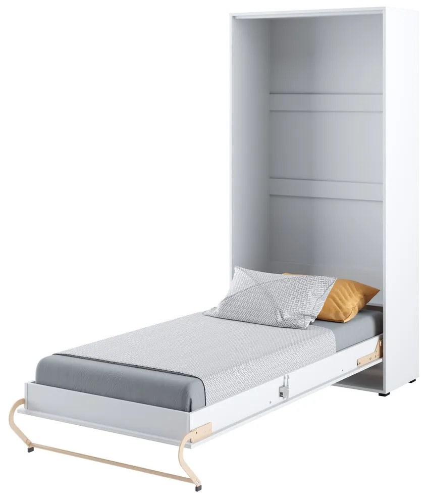 Σετ επίπλων Concept Pro Lenart AH145, Άσπρο, Πλαστικοποιημένη μοριοσανίδα, Τάβλες για Κρεβάτι, 90x200, Ενιαίος, Με κρεβάτι, Με πρόσθετο εξοπλισμό, Άσπρο