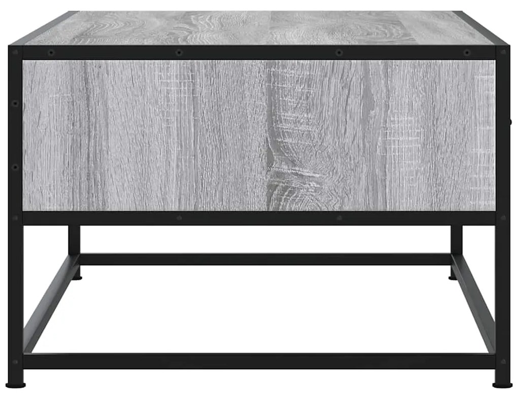 vidaXL Τραπεζάκι Σαλονιού Γκρι Sonoma 100x50x35 εκ. Επεξ. Ξύλο/Μέταλλο