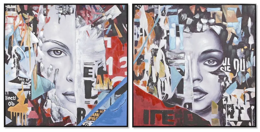 Καμβάς Home ESPRIT πολυστερίνη Καμβάς 100 x 3,5 x 100 cm