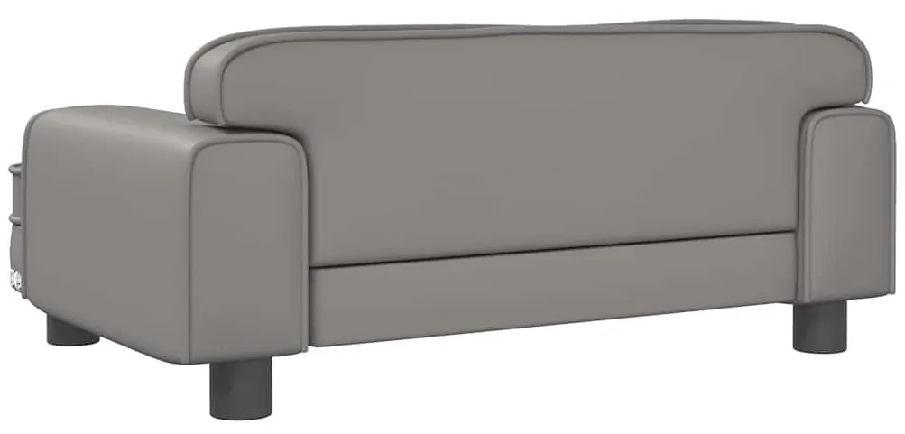 vidaXL Κρεβάτι Σκύλου Γκρι 70 x 45 x 30 εκ. από Συνθετικό Δέρμα
