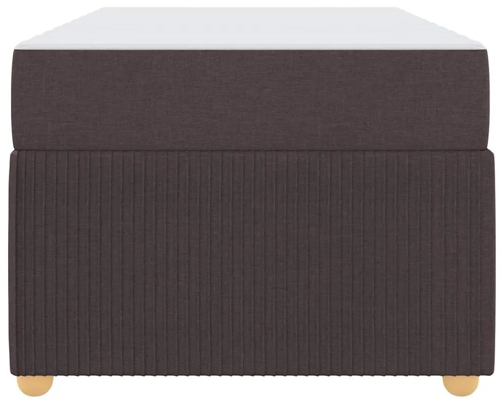 vidaXL Σκελετός Κρεβατιού με στρώμα Σκούρο Καφέ 90 x 200 cm ύφασμα