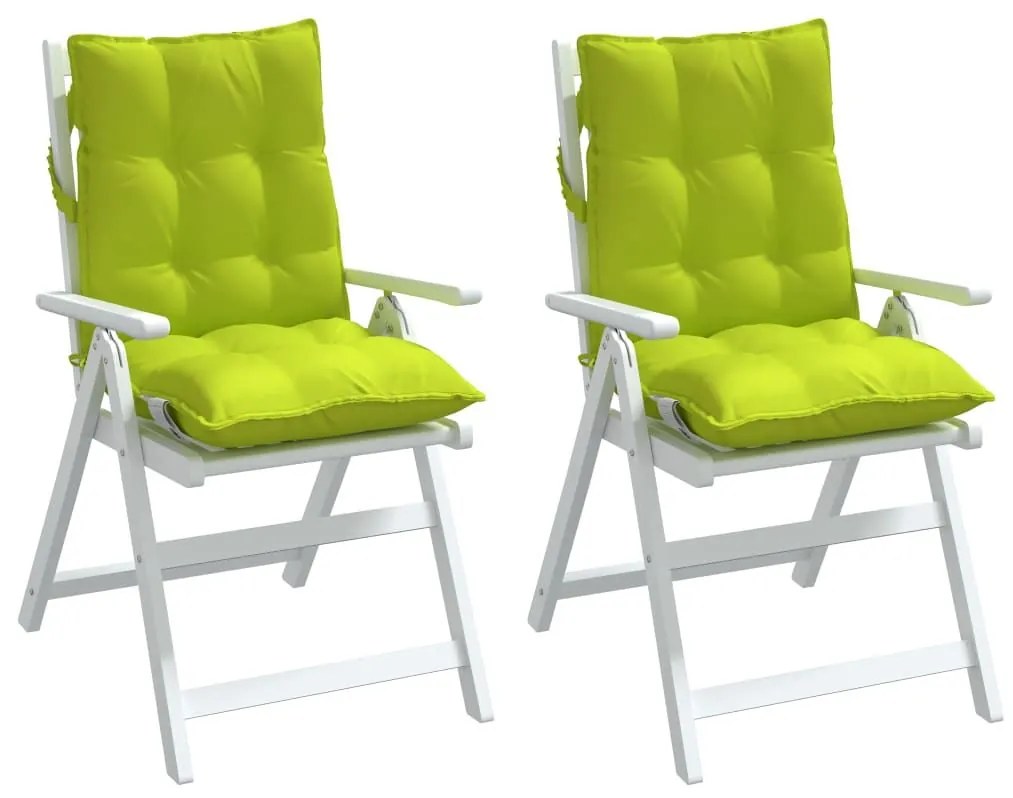Μαξιλάρια Καρέκλας Χαμηλή Πλάτη 2τεμ. Φωτ.Πράσινο Ύφασμα Oxford - Πράσινο