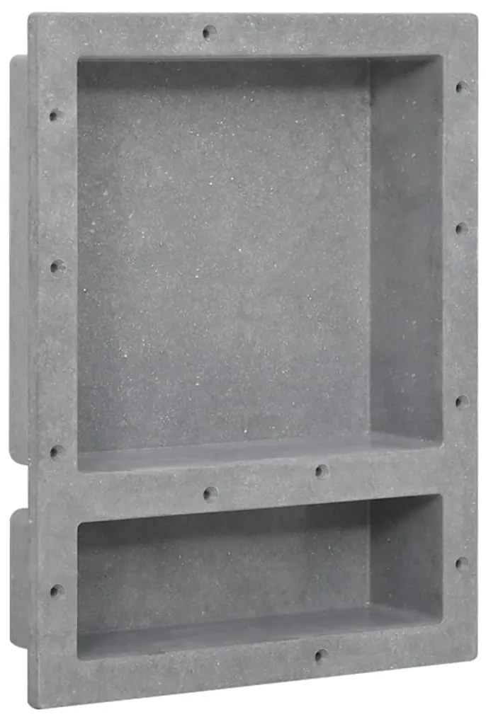 vidaXL Ράφι Ντουζιέρας με 2 Τμήματα Γκρι Ματ 41 x 51 x 10 εκ.
