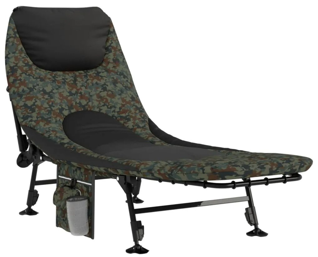 vidaXL Ξαπλώστρα Ψαρέματος με Ρυθμιζ.Πόδια Λάσπης Πτυσσόμενη Καμουφλάζ