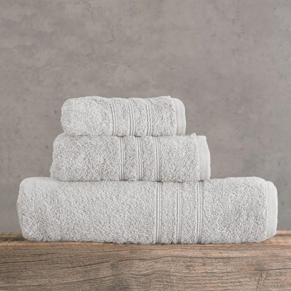 Πετσέτα Aria Light Grey Ρυθμός Χεριών 30x50cm 100% Cotton Foam