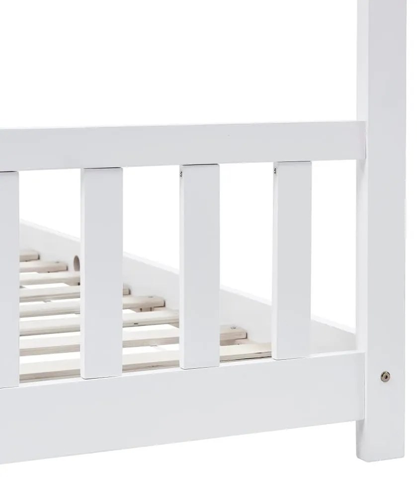 Πλαίσιο Κρεβατιού Παιδικό Λευκό 90 x 200 εκ. Μασίφ Ξύλο Πεύκου - Λευκό