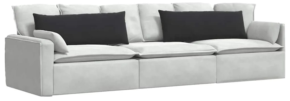 vidaXL Μαξιλάρι Καναπέ 2 pcs Μαύρο 120 x 40 cm Υφασμάτινο Κορντουρά