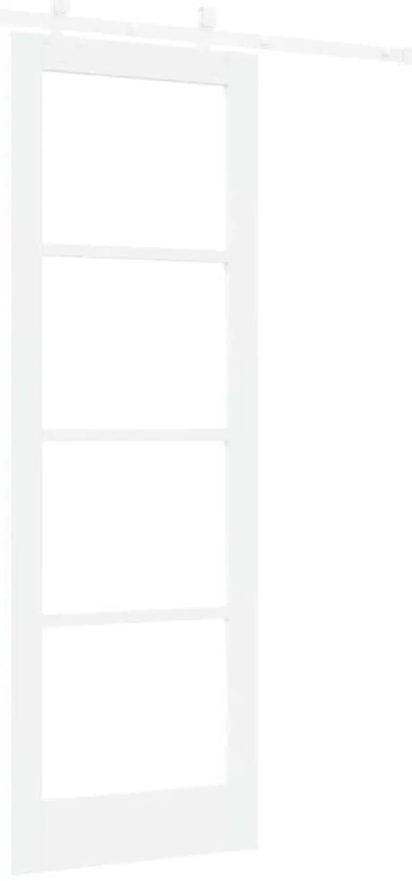 vidaXL Συρόμενη Πόρτα Λευκό 73.5 x 211 εκ Ξύλο και μέταλλο