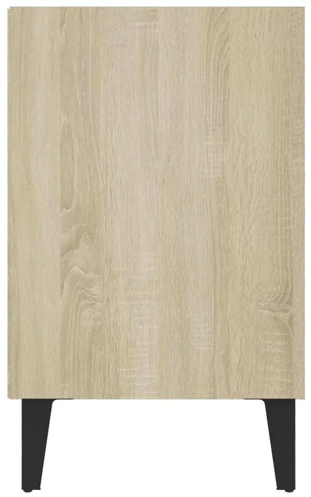 vidaXL Έπιπλο Τηλεόρασης Καπνιστή Δρυς 103,5x30x50 εκ Μεταλλικά Πόδια