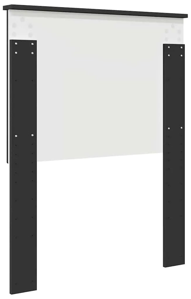 vidaXL Κεφαλάρι με κεφαλάρι Μαύρη Οξυά 75 cm Επεξεργασμένο ξύλο