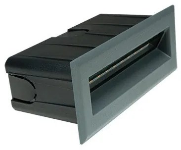 Φωτιστικό Τοίχου Χωνευτό LED 5W IP65 3000K Σκούρο Γκρι Step E324 Zambelis-E324-Μαύρο E324
