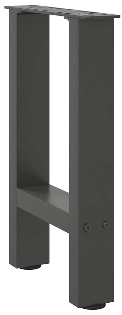vidaXL Πόδια Τραπεζιού Σαλονιού Ανθρακί 2 τεμ. 28x(42-43) εκ. Ατσάλι