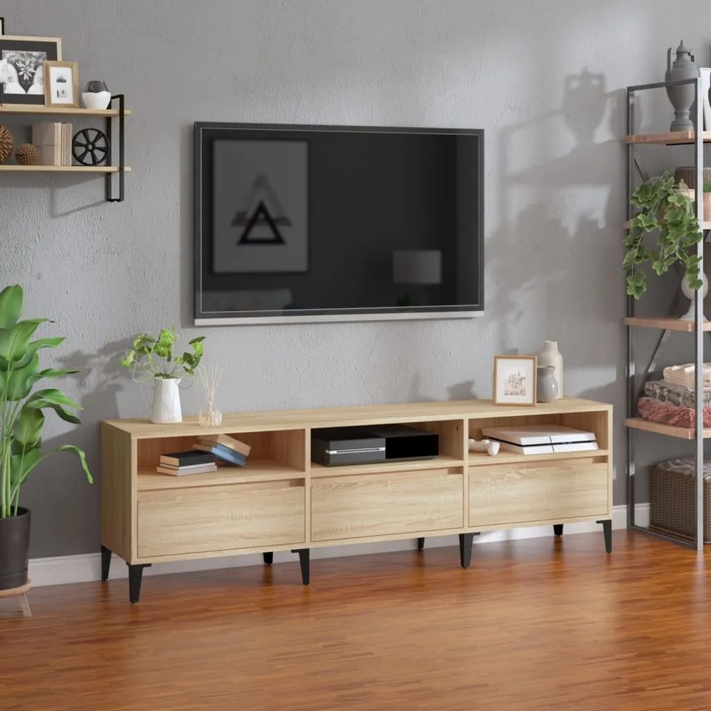 vidaXL Έπιπλο Τηλεόρασης Sonoma Δρυς 150x30x44,5 εκ. Επεξ. Ξύλο