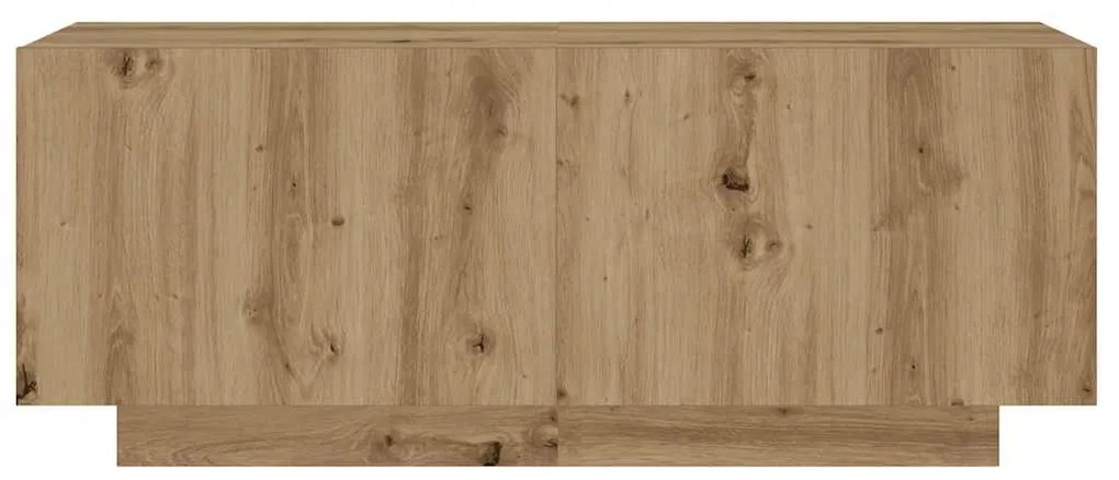 Κομοδίνο τεχνίτης Δρυς 100x35x40 εκ. από Επεξεργασμένο Ξύλο - Καφέ