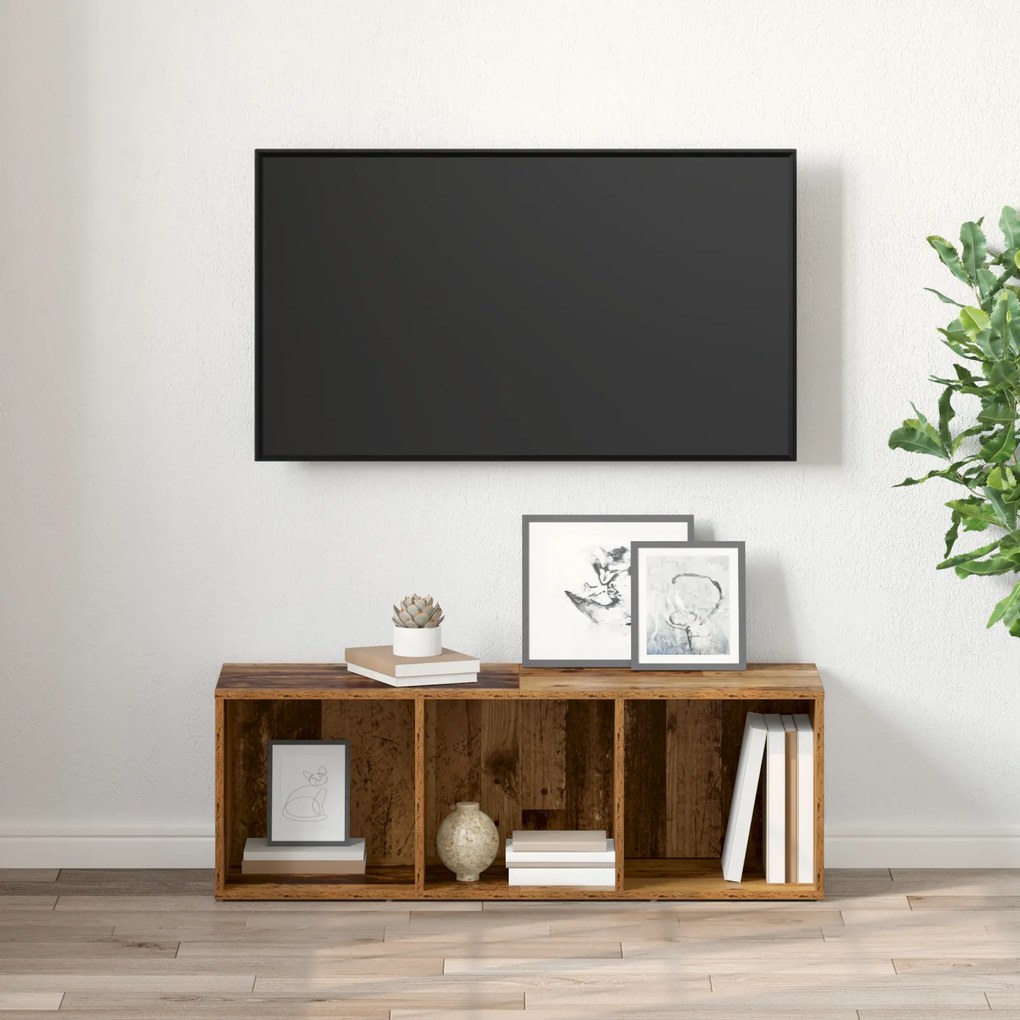 vidaXL Ντουλάπι TV με αποθήκευση Παλιό ξύλο Επεξεργασμένο ξύλο