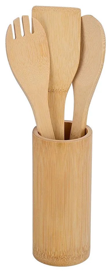 Κουτάλες Μαγειρικής + Βάση (Σετ 4τμχ) Estia Bamboo Essentials 02-18191