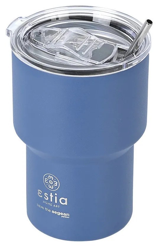 ESTIA ΘΕΡΜΟΣ MUG LITE SAVE THE AEGEAN 400ml DENIM BLUE