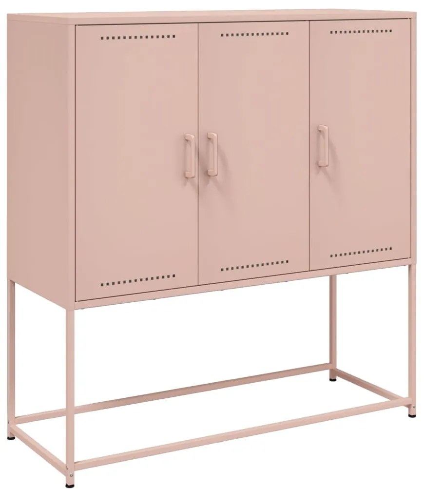 vidaXL Ντουλάπι Ροζ 100,5x39x107 εκ. Ατσάλινος
