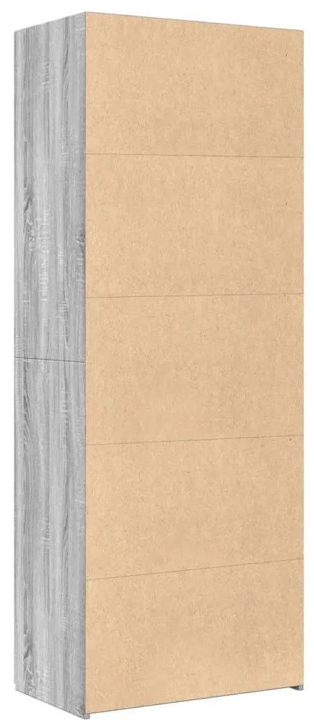 vidaXL Ντουλάπι Γκρι Sonoma 70x42,5x185 εκ. από Επεξεργασμένο Ξύλο