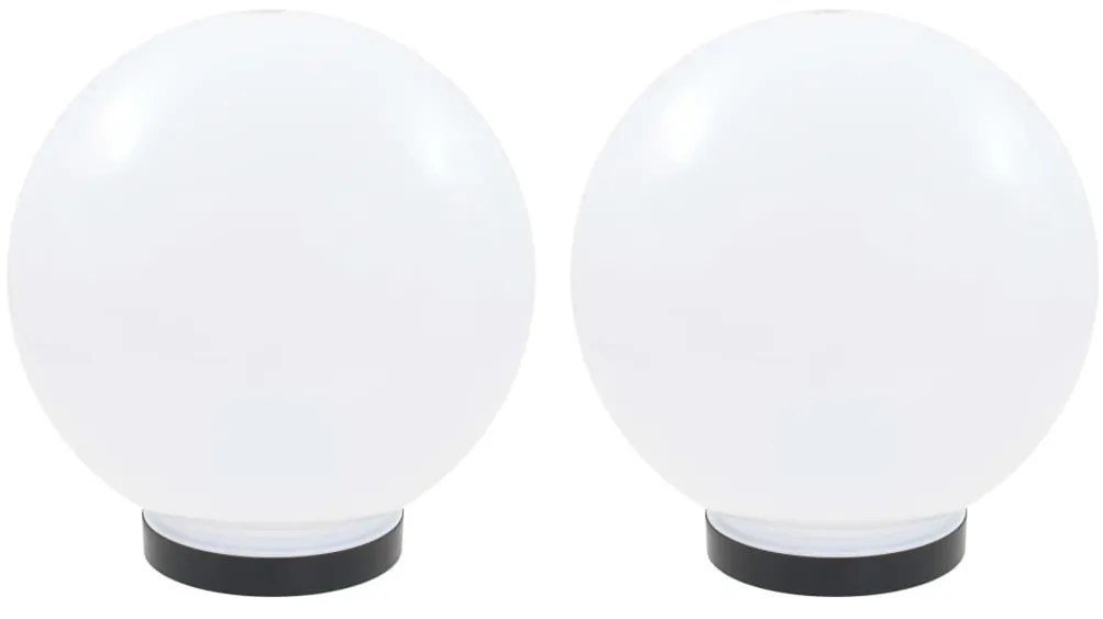 vidaXL Φωτιστικά Μπάλα LED 2 τεμ. Σφαιρικά 25 εκ. Ακρυλικά (PMMA)