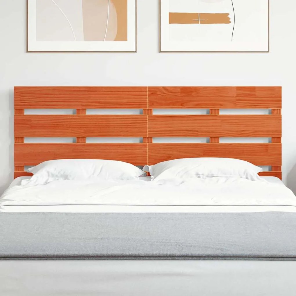 vidaXL Ξύλινη Κεφαλή Κρεβατιού Καφέ κεριού 160.5 x 3 x 80 cm