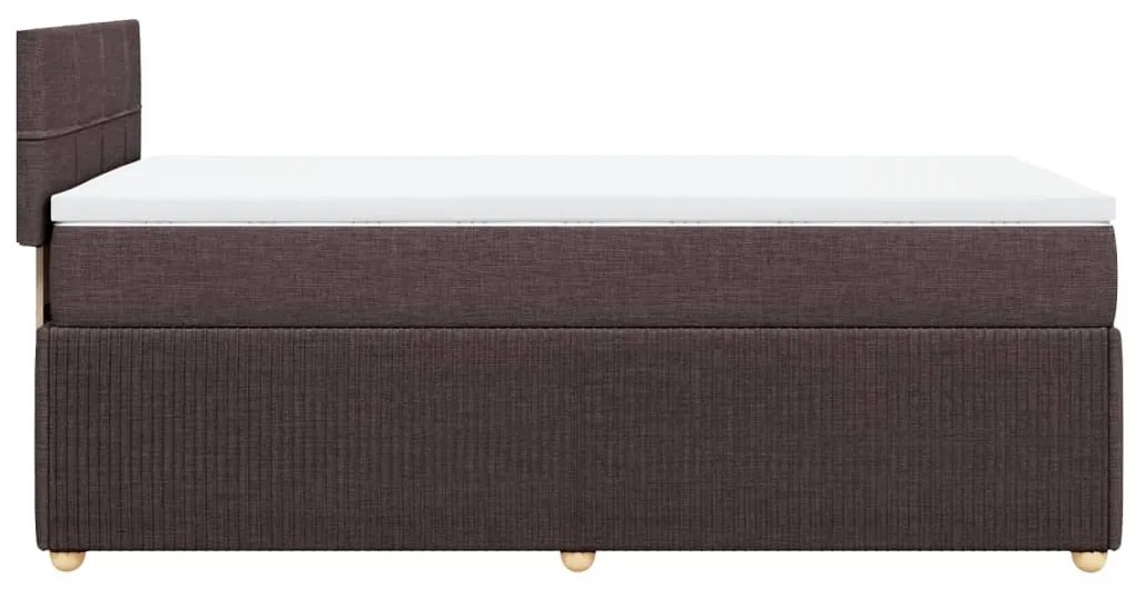 ΚΡΕΒΑΤΙ BOXSPRING ΜΕ ΣΤΡΩΜΑ ΣΚΟΥΡΟ ΚΑΦΕ 90X190 ΕΚ. ΥΦΑΣΜΑΤΙΝΟ 3289614