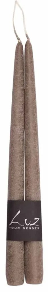 Taper Candle Eladro 30cm σετ 2 τεμαχίων Velvet - Luz your senses 305.54-54
