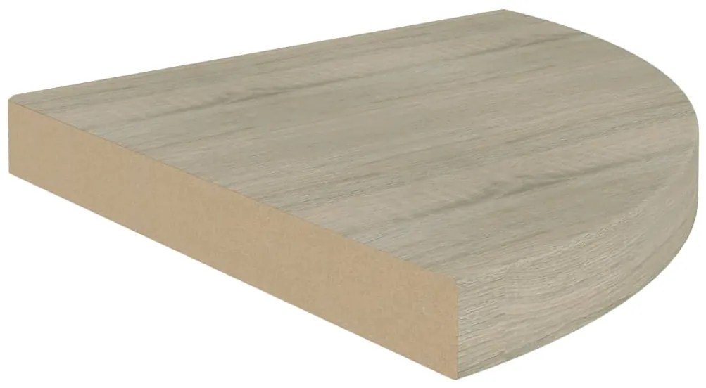 vidaXL Ράφια Τοίχου Γωνιακά 4 τεμ. Χρώμα Δρυός 35x35x3,8 εκ. MDF