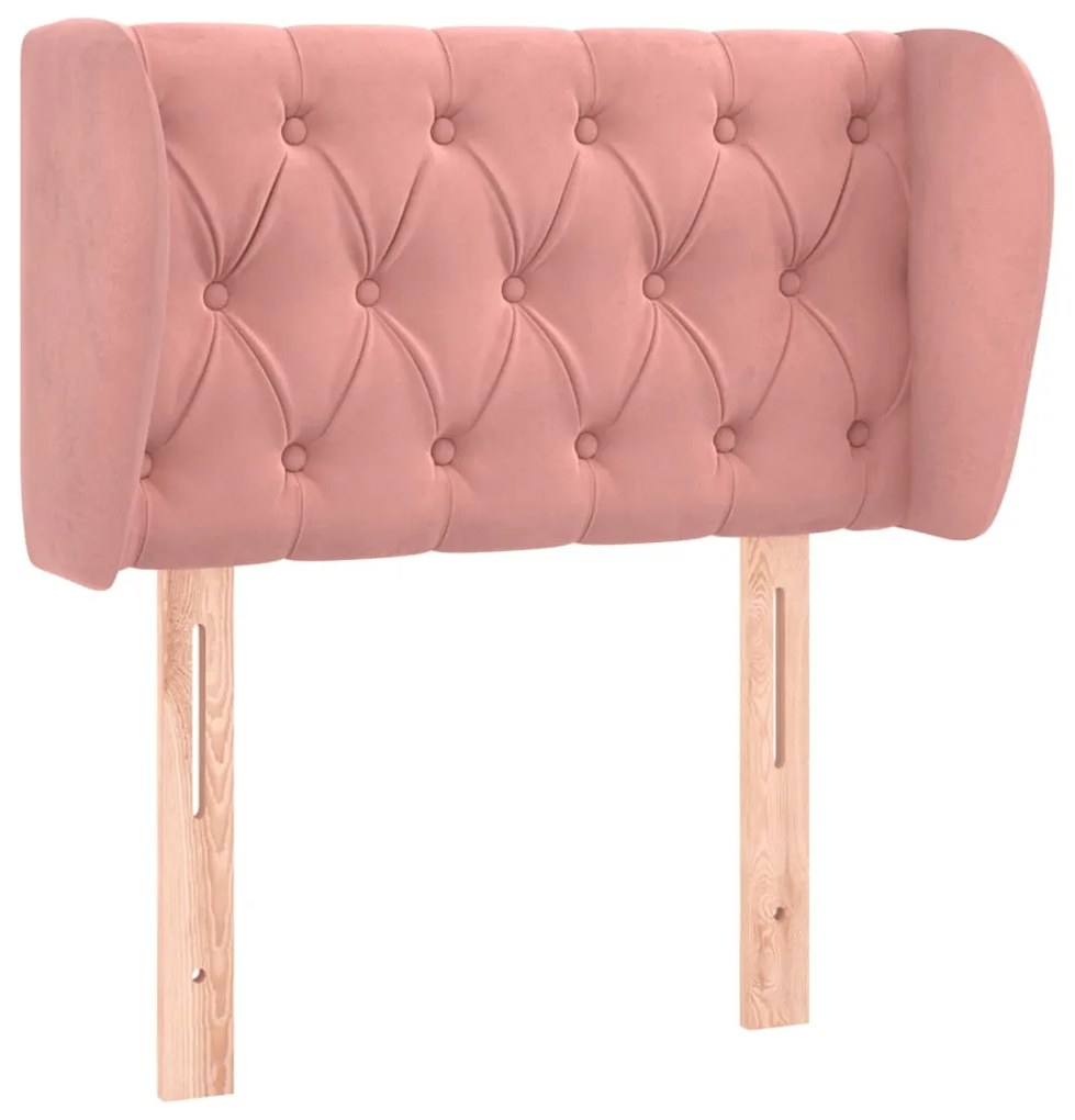 vidaXL Κεφαλάρι με Πτερύγια Ροζ 83x23x78/88 εκ. Βελούδινο