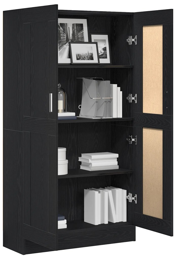 vidaXL Βιβλιοθήκες 2 τμχ Μαύρο Δρυς 165x30,5x150 εκ Επεξεργασμένο ξύλο
