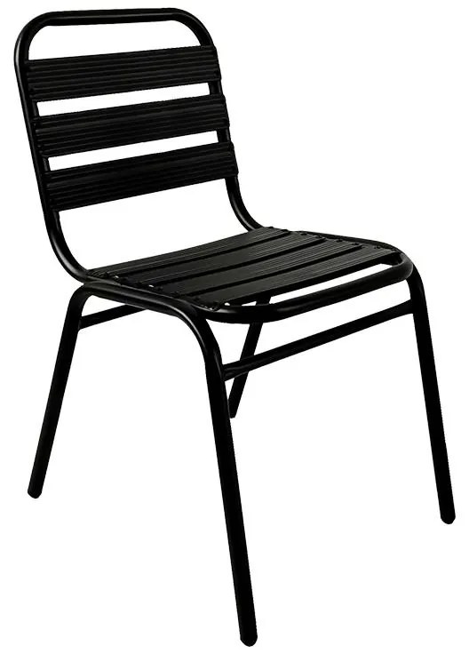 Tραπεζαρία Sussie-Vergo σετ 3τεμ μαύρο μέταλλο-αλουμίνιο Φ60x70εκ 60x60x70 εκ.