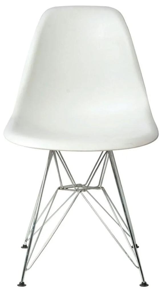 Καρέκλα Art White ΕΜ124,11P 46X55X82 cm Σετ 4τμχ Μέταλλο,Πολυπροπυλένιο