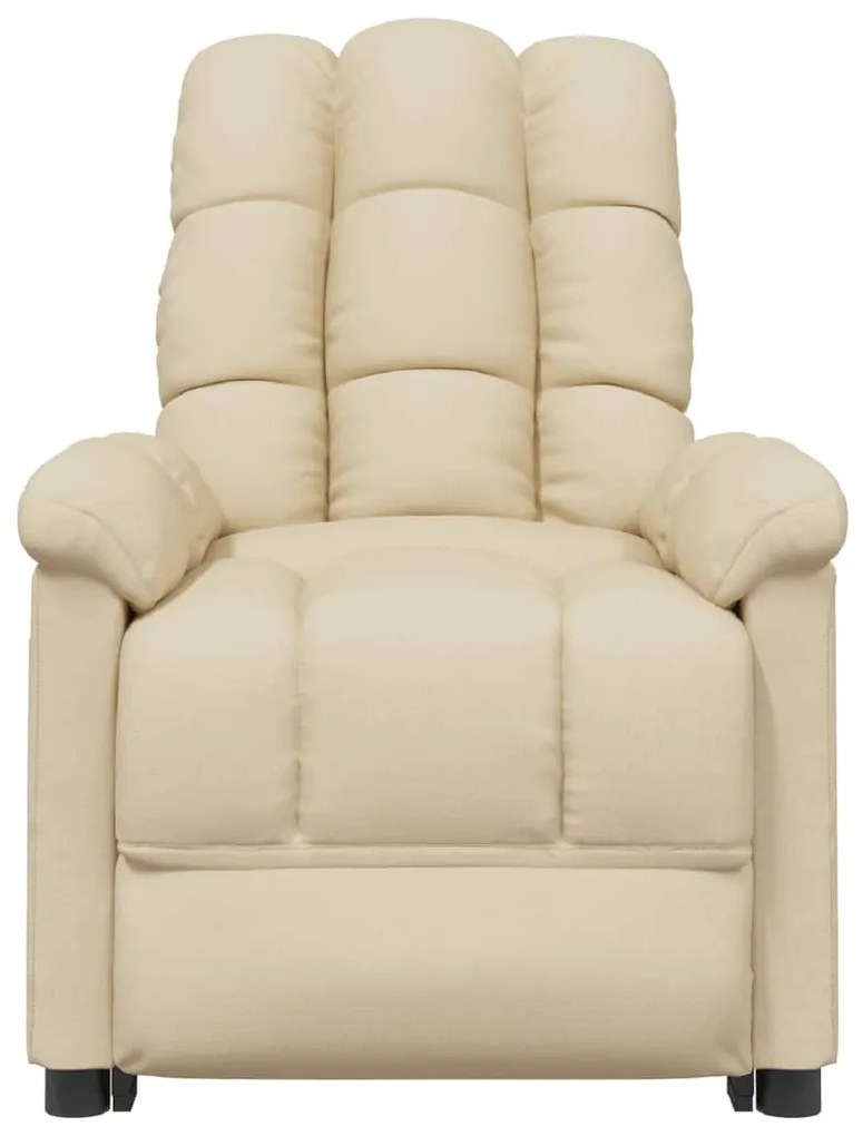 vidaXL Πολυθρόνα Ανακλινόμενη Ηλεκτρική Κρεμ Υφασμάτινη