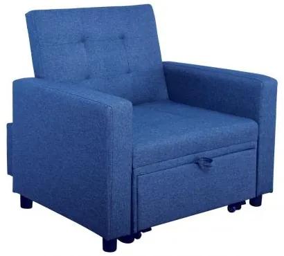 IMOLA Πολυθρόνα / Κρεβάτι Σαλονιού - Καθιστικού / Ύφασμα Μπλε 100x102x92(Κρεβ.75x180x44)cm Ε9921,14