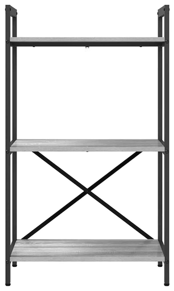 vidaXL Ράφι Βιβλίων Γκρίζο Σονομα 56 x 34 x 96 εκ Επεξεργασμένο ξύλο