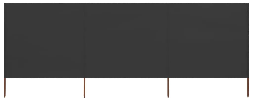 vidaXL Προστατευτικό Αέρα με 3 Πάνελ Ανθρακί 400 x 120 εκ. Υφασμάτινο