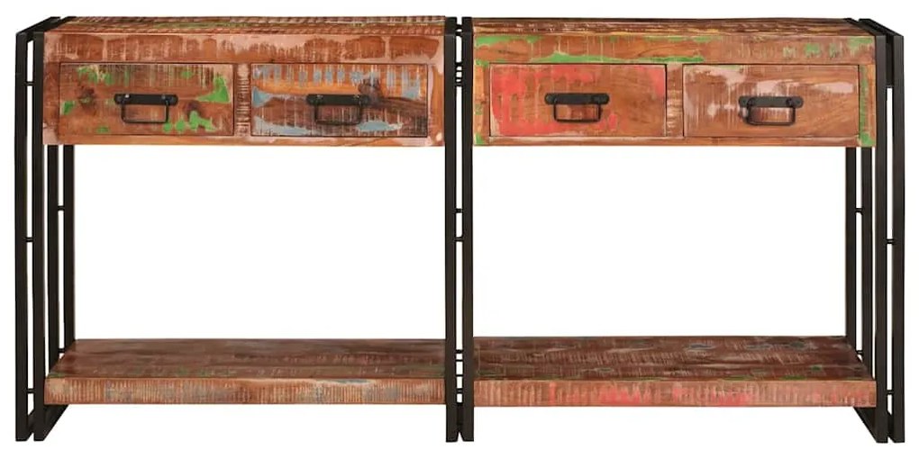 vidaXL Τραπέζι κονσόλας με συρτάρι 2 pcs Πολύχρωμο Επεξεργασμένο ξύλο