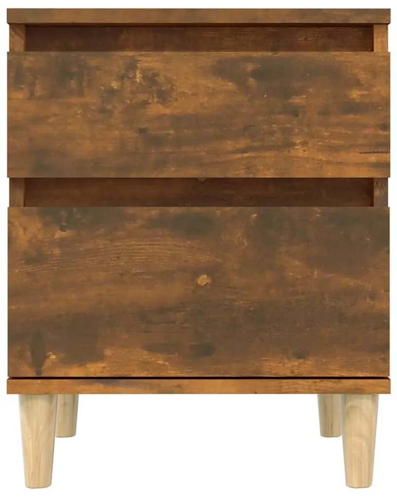 vidaXL Κομοδίνα 2 τεμ. Καπνιστή Δρυς 40 x 35 x 50 εκ.