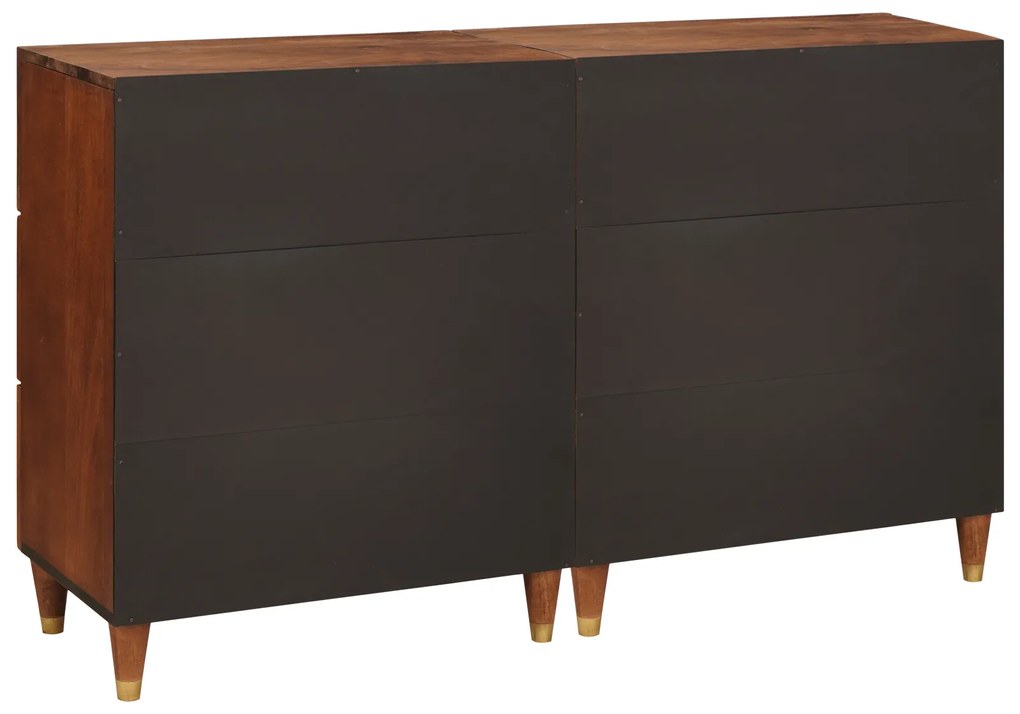 vidaXL Σετ Μπουφέ 2 pcs Καφέ 60 x 33.5 x 75 εκ. Μασίφ ξύλο μάνγκο