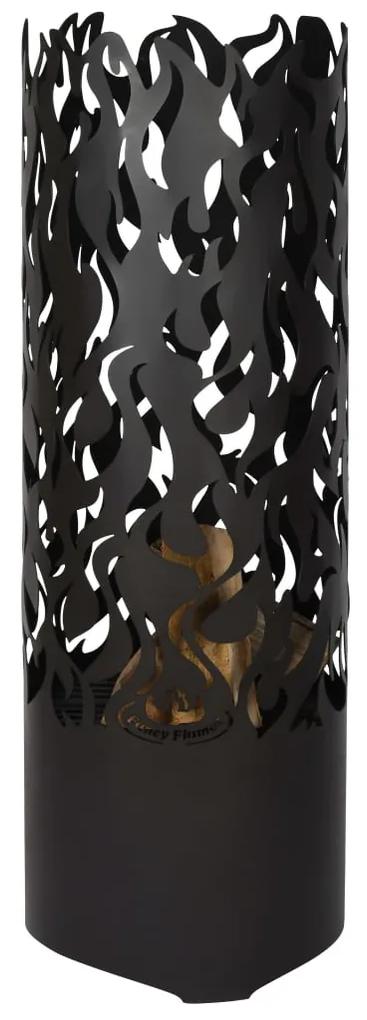 Esschert Design Βαρέλι Φωτιάς Flames Μαύρο Ανθρακοχάλυβας FF408