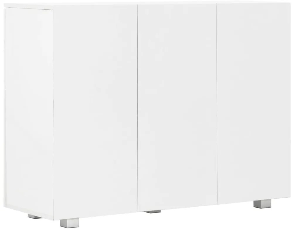 vidaXL Μπουφές Γυαλιστερός Λευκός 107x35x80,5 εκ.