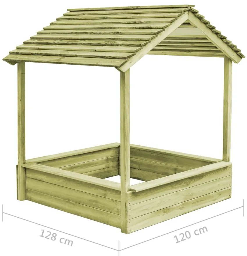 vidaXL Σπιτάκι Εξωτερικού Χώρου 128 x 120 x 145 εκ. από Ξύλο Πεύκου