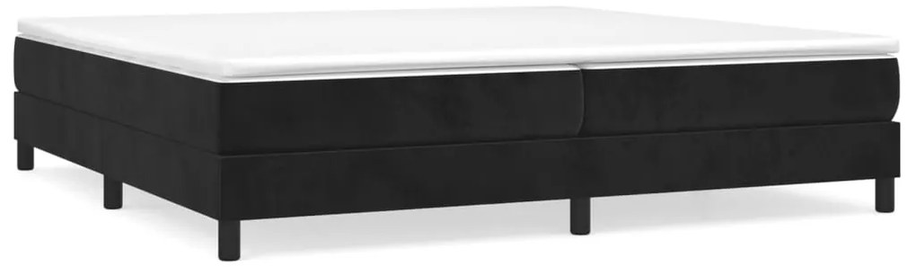 vidaXL Σκελετός Κρεβατιού με Ελατήρια Μαύρο 200x200 εκ. Βελούδινο