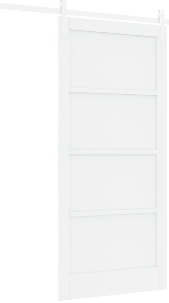 vidaXL Συρόμενη Πόρτα  με Σετ Υλικών Λευκή 93x202 εκ. Συμπαγές Ξύλο Πεύκου