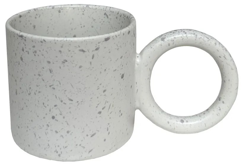 TERRAZZO ΚΟΥΠΑ STONEWARE ΛΕΥΚΟ ΓΚΡΙ D8xH7,5cm - 028872 - 028872