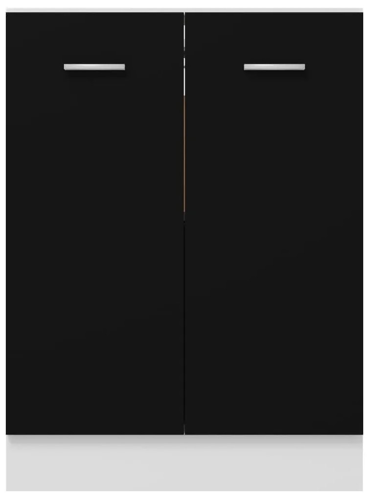Ντουλάπι Δαπέδου Μαύρο 60x46x81,5 εκ. Επεξ. Ξύλο - Μαύρο